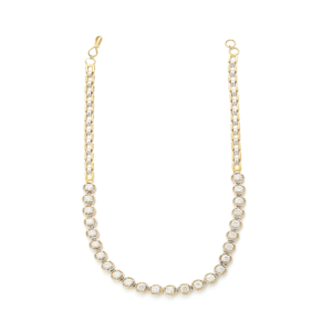 Glorious round single line diamond necklace